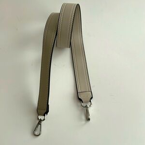 Genuine Wide Leather Shoulder Replacement Handbag Handle Bag Strap Ivory